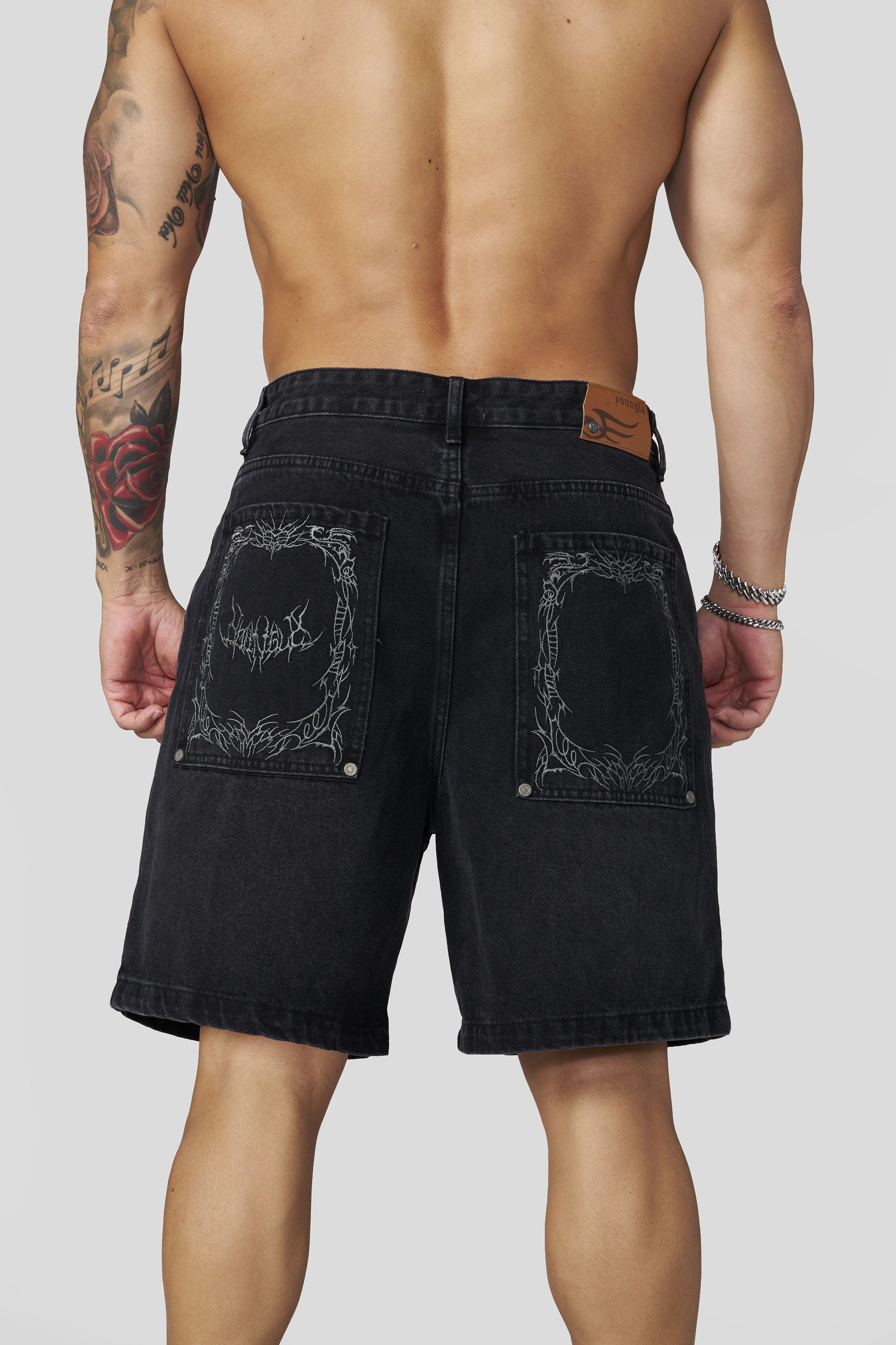 1025 - Phantom Embroidery Jorts - Image 2