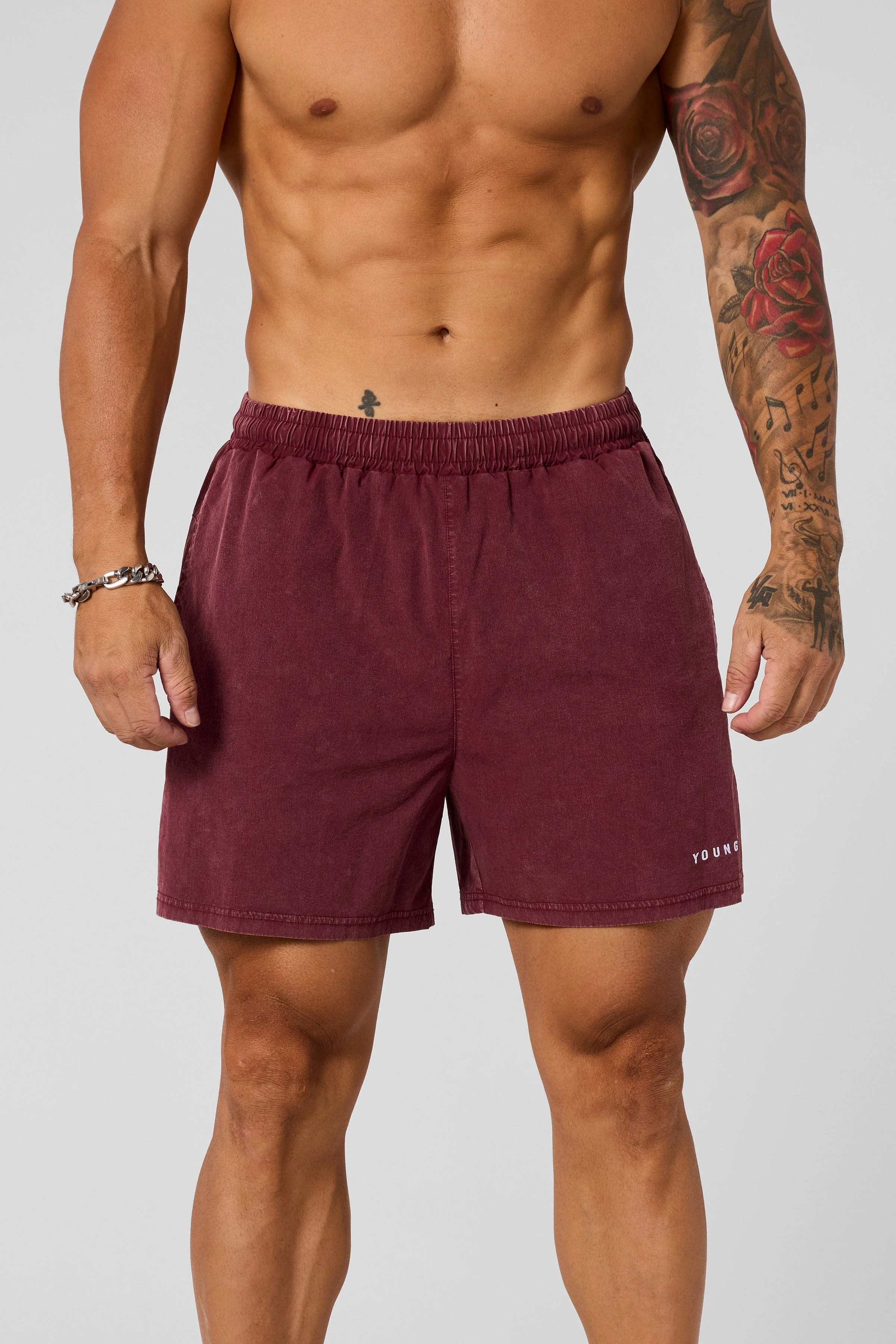 1043 - Washed Fitness Shorts - Image 5