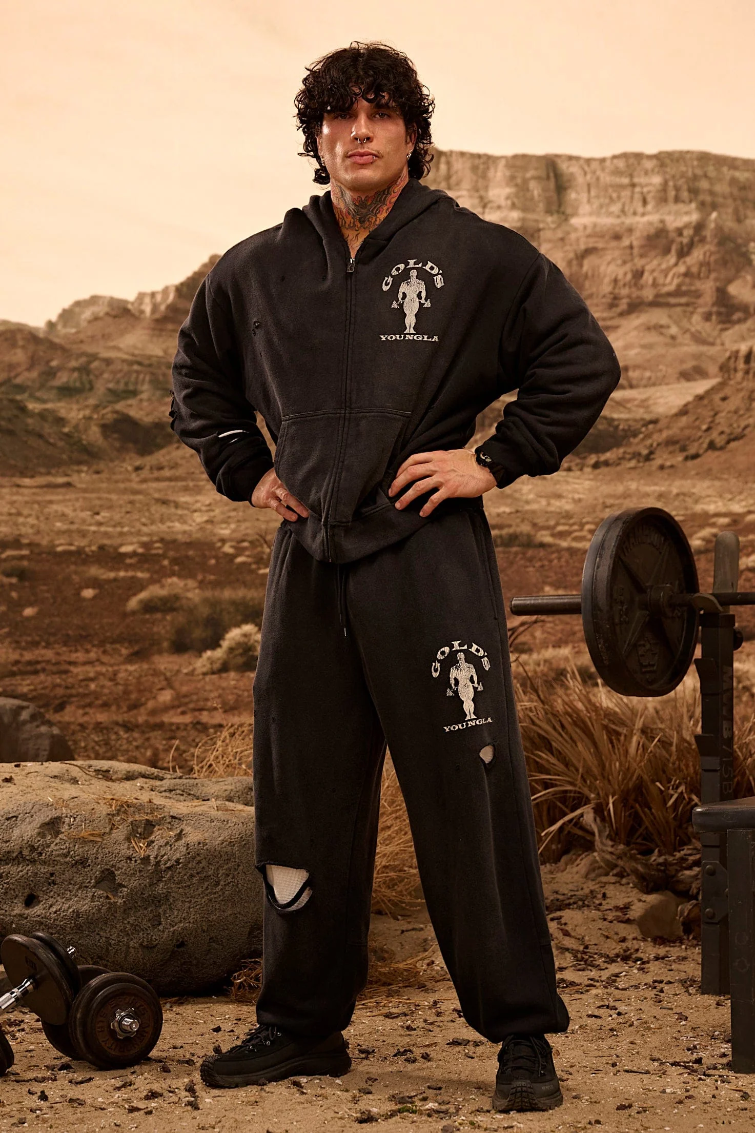 2054 - Gold's Iron Legacy Layered Joggers - Image 4