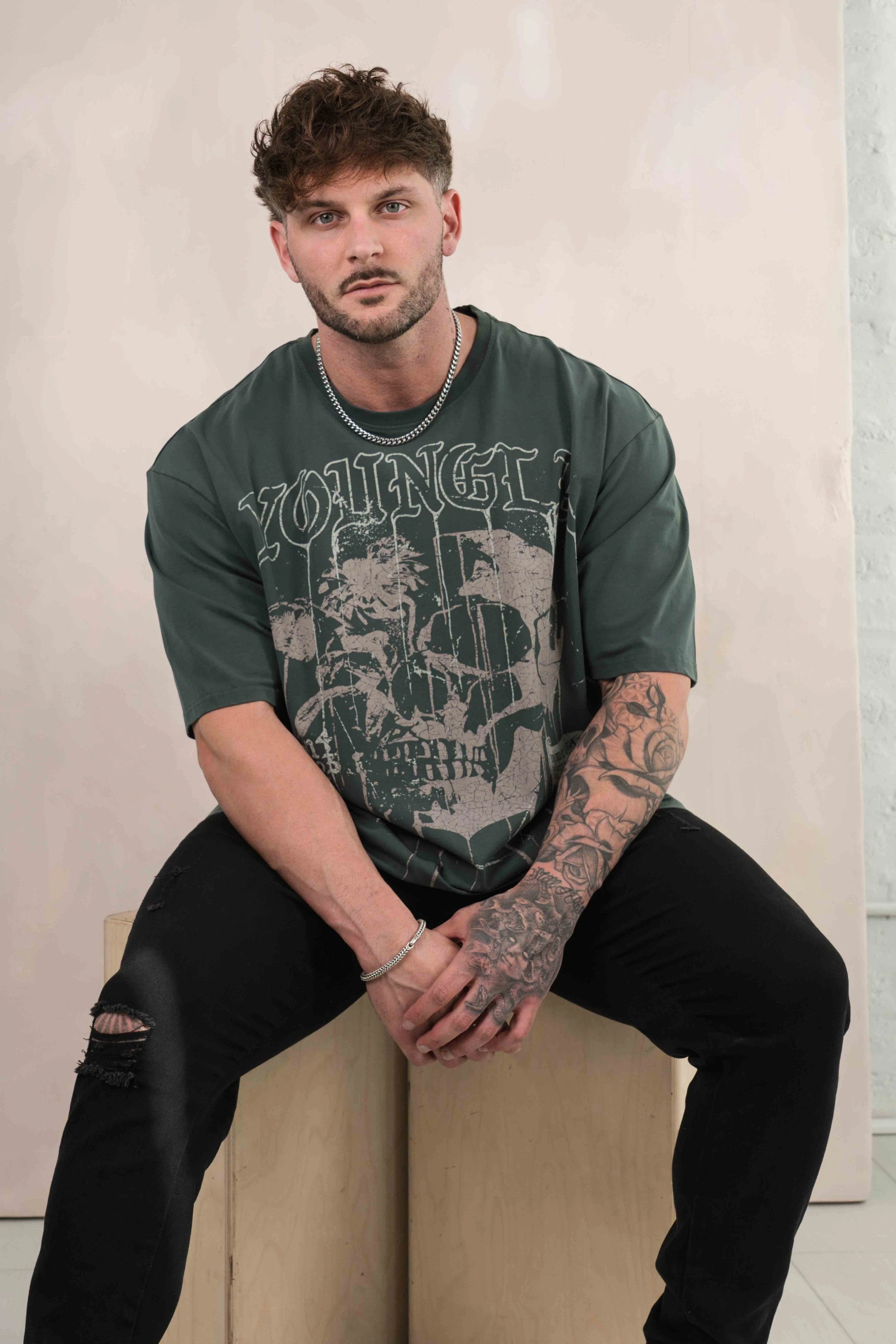 4116 - Floral Skull Tees - Image 4