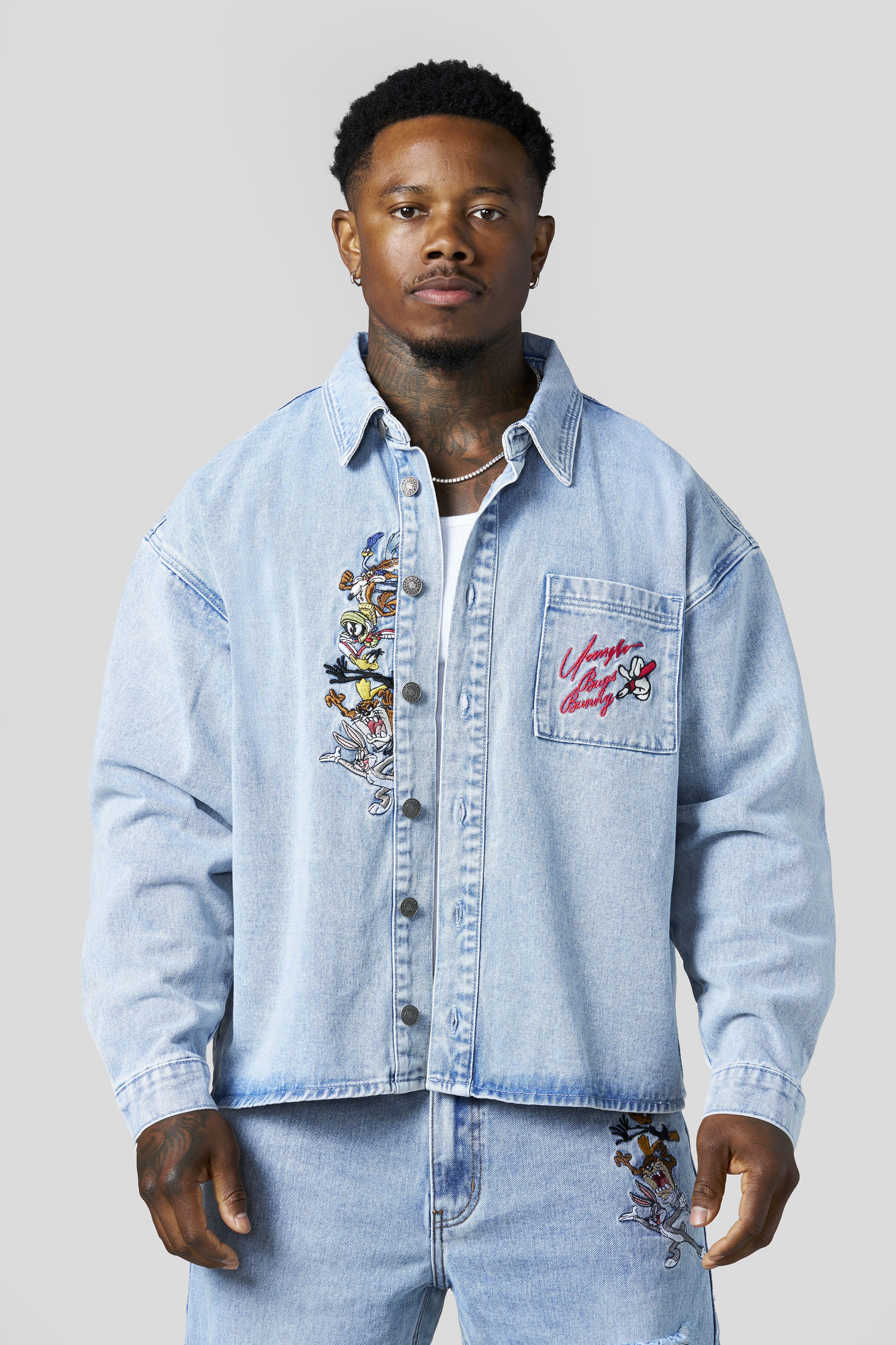 8112 - Looney Tunes Denim Shirt - July 7th